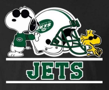 Snoopy Professional Football Indoor/Outdoor Waterproof Vinyl Decal - New York Jets - snoopn4pnuts.com