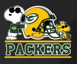 Snoopy Professional Football Indoor/Outdoor Waterproof Vinyl Decal - Green Bay Packers - snoopn4pnuts.com