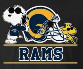 Snoopy Professional Football Indoor/Outdoor Waterproof Vinyl Decal - Los Angeles Rams - snoopn4pnuts.com