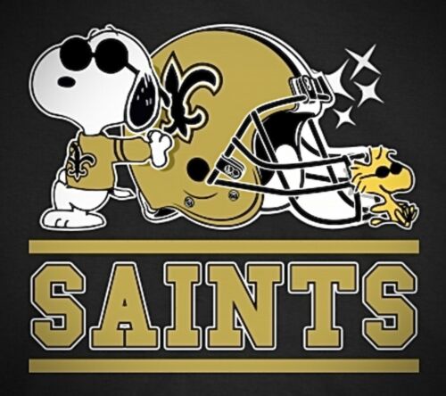 Snoopy Professional Football Indoor/Outdoor Waterproof Vinyl Decal - New Orleans Saints