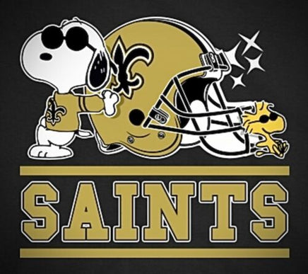 Snoopy Professional Football Indoor/Outdoor Waterproof Vinyl Decal - New Orleans Saints - snoopn4pnuts.com