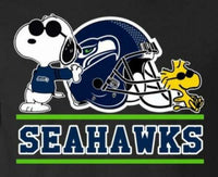 Snoopy Professional Football Indoor/Outdoor Waterproof Vinyl Decal - Seattle Seahawks