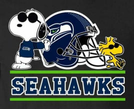 Snoopy Professional Football Indoor/Outdoor Waterproof Vinyl Decal - Seattle Seahawks - snoopn4pnuts.com