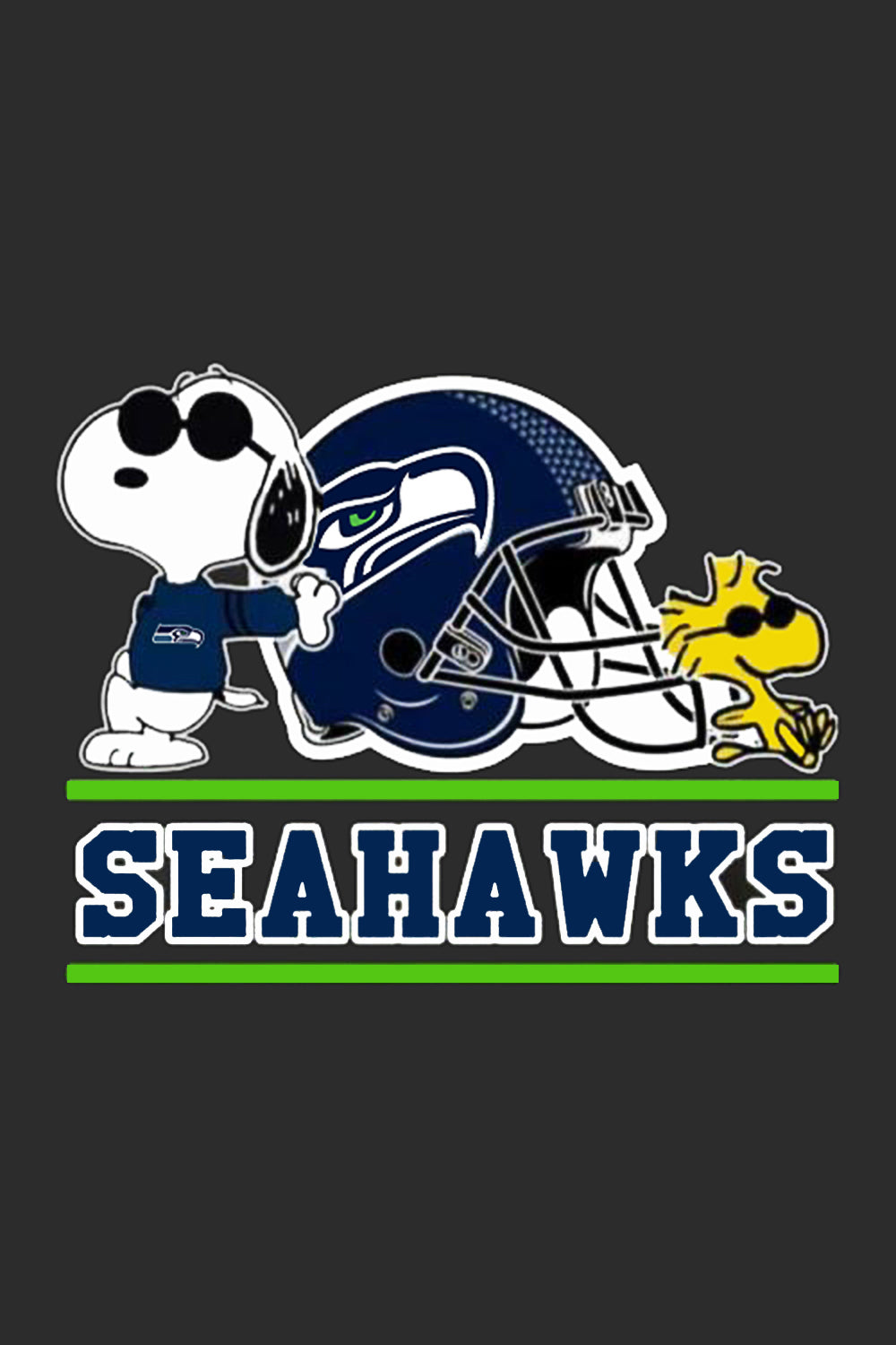 Football Go Seahawks - Fill Stitch