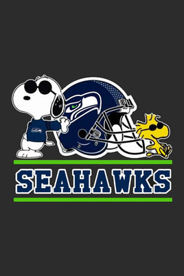 Peanuts Snoopy Double - Sided Flag - Seattle Seahawks Football - snoopn4pnuts.com