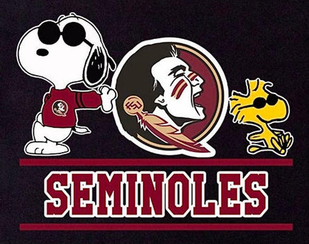 Snoopy College Football Indoor/Outdoor Waterproof Vinyl Decal - Florida State Seminoles - snoopn4pnuts.com