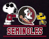 Snoopy College Football Indoor/Outdoor Waterproof Vinyl Decal - Florida State Seminoles