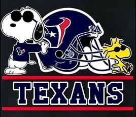 Snoopy Professional Football Indoor/Outdoor Waterproof Vinyl Decal - Houston Texans - snoopn4pnuts.com