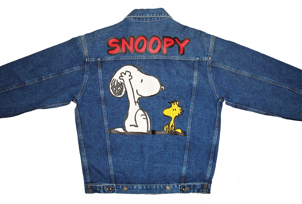 Snoopy and Woodstock Unisex Denim Jacket (Size Adult Small But Runs Larger)