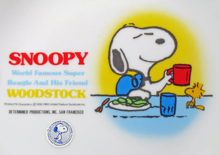 Snoopy Vintage 3 - Piece Children's Ceramic Dish Set - RARE! - snoopn4pnuts.com