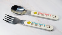 Snoopy 5 - Piece Children's Melamine Dish and Utensil Set - RARE! Japanese Sample! - snoopn4pnuts.com