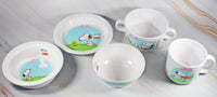 Snoopy Vintage 9 - Piece Melamine Infant and Toddler Dining Set With Serving Tray - A Great Gift! - snoopn4pnuts.com