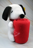 Snoopy Plush Doll Squeaker Dog Toy and Fleece Blanket Set - ON SALE!