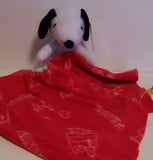 Snoopy Plush Doll Squeaker Dog Toy With Fleece Blanket Set
