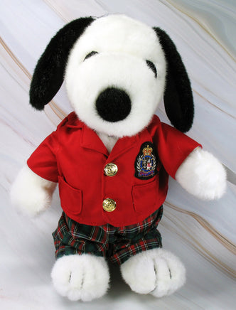 Snoopy Plush Doll Wearing Crest - Embroidered Jacket - Super Soft! - snoopn4pnuts.com