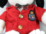 Snoopy Plush Doll Wearing Crest-Embroidered Jacket  - Super Soft!