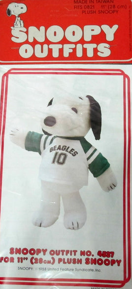 Snoopy 11" Plush Doll Knit Shirt - Beagles Sports Jersey - snoopn4pnuts.com