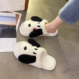 Snoopy Head Plush Slip-On Slippers (Medium)