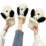 Snoopy Head Plush Slip-On Slippers (Large)