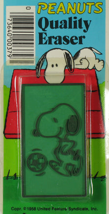 Snoopy Soccer Eraser - snoopn4pnuts.com