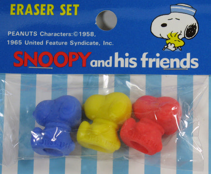 Snoopy - Shaped Vintage Pencil Top Eraser Set - snoopn4pnuts.com