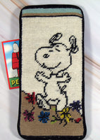 Handcrafted Snoopy Needlepoint Eyeglasses Holder