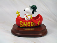 Snoopy Limited-Edition Figurine Set - Beaglescouts In Canoe  RARE!