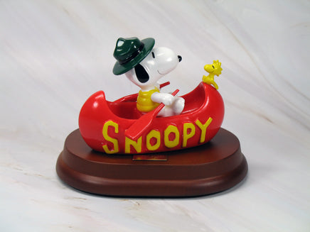 Snoopy Limited - Edition Figurine Set - Beagle Scout In Canoe RARE! - snoopn4pnuts.com