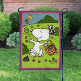 Peanuts Double-Sided Flag - Snoopy's Easter Eggs