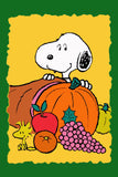 Peanuts Double-Sided Flag - Thanksgiving Cornucopia