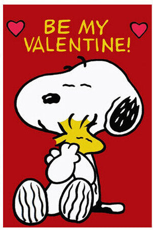 Peanuts Double-Sided Flag - Be My Valentine!