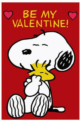 Peanuts Double - Sided Flag - Be My Valentine! - snoopn4pnuts.com