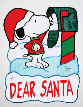 DEAR SANTA SNOOPY SCULPTED Flag - snoopn4pnuts.com
