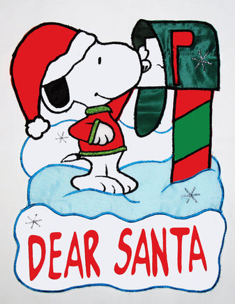 DEAR SANTA SNOOPY SCULPTED Flag - snoopn4pnuts.com