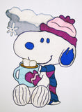 SNOOPY HOT CHOCOLATE SCULPTED Flag