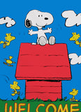 Peanuts Double-Sided Flag - Snoopy Welcome (Dye Flaw)