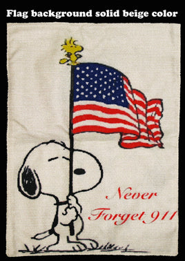 Peanuts Double - Sided Flag - Snoopy: Never Forget 911 - snoopn4pnuts.com