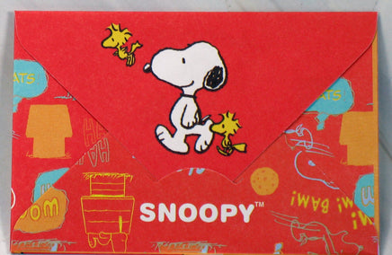 Snoopy Mini Folding Note Card Set - 20 Cards! (No Envelope Required!) - snoopn4pnuts.com