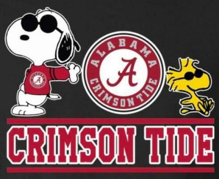 Snoopy College Football Indoor/Outdoor Waterproof Vinyl Decal - Alabama Crimson Tide - snoopn4pnuts.com