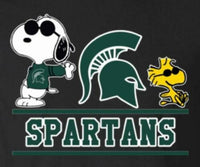 Snoopy College Football Indoor/Outdoor Waterproof Vinyl Decal - Michigan State Spartans