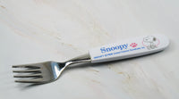 Snoopy Child Size Stainless Steel Fork With Melamine Handle - JAPANESE SAMPLE! - snoopn4pnuts.com
