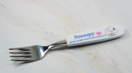 Snoopy Child Size Stainless Steel Fork With Melamine Handle - JAPANESE SAMPLE! - snoopn4pnuts.com