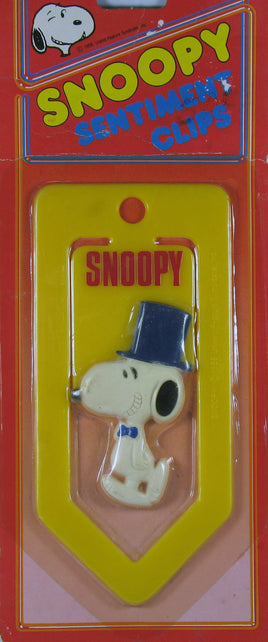 Snoopy Vintage Sentiment Giant Paper Clip - Top Hat - snoopn4pnuts.com
