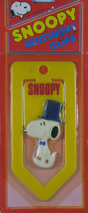 Snoopy Vintage Sentiment Giant Paper Clip - Top Hat - snoopn4pnuts.com
