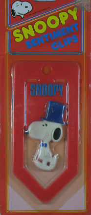 Snoopy Vintage Sentiment Giant Paper Clip - Top Hat - snoopn4pnuts.com