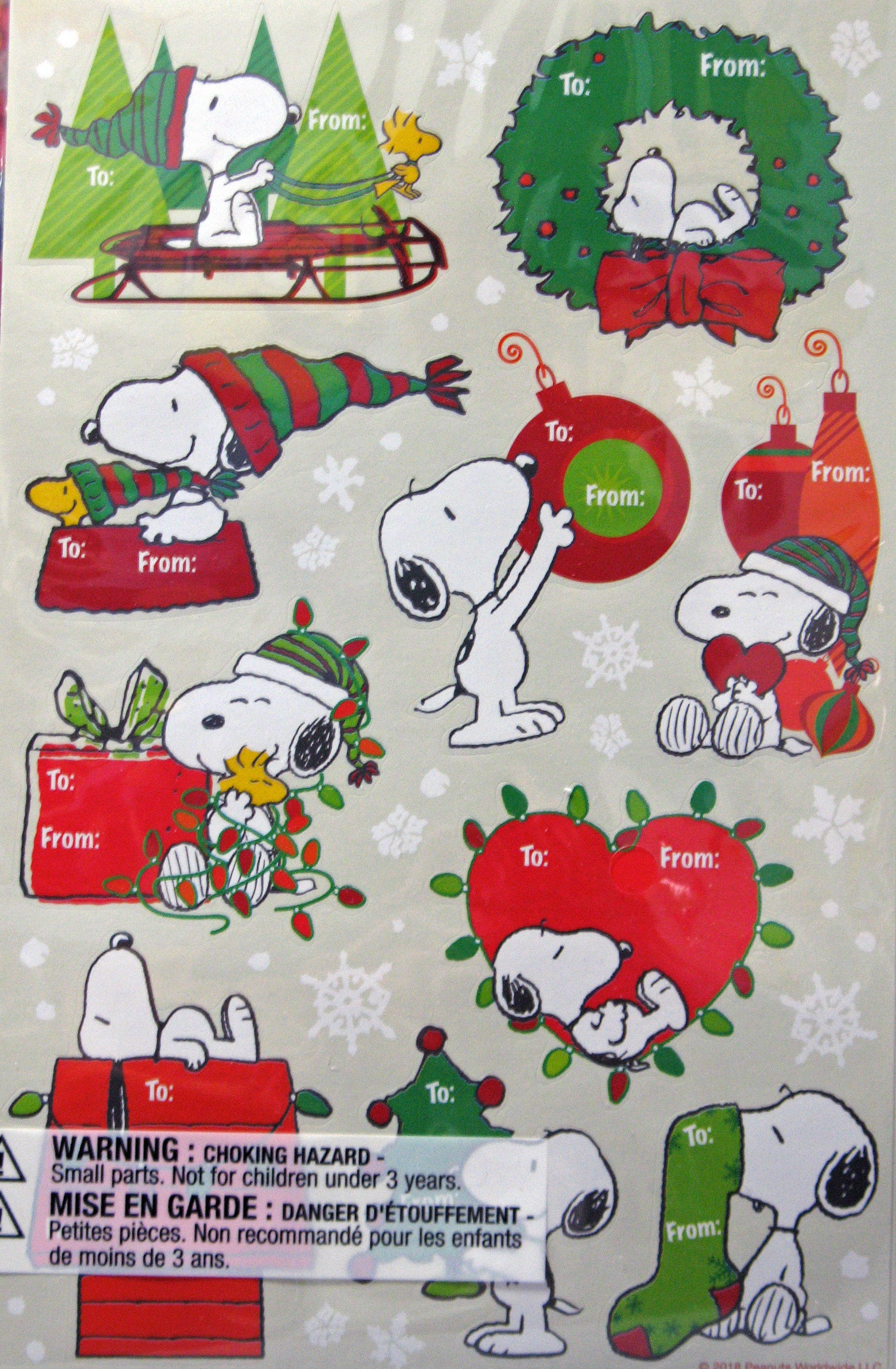 Holiday Time Peanuts Gift Tags, 8 Count