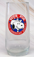 Snoopy Vintage Drinking Glass - Vote For The American Beagle