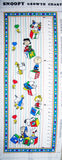 Peanuts Growth Chart Panel / Pattern With Rod Pocket/When Completed