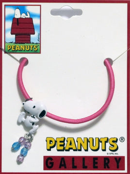 Snoopy Pony Tail Holder Hair Band With Metal Pendant and Beads - snoopn4pnuts.com