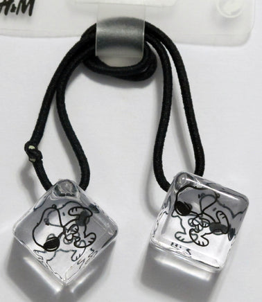 Snoopy Pony Tail Holder Hair Band With Acrylic Dice - snoopn4pnuts.com